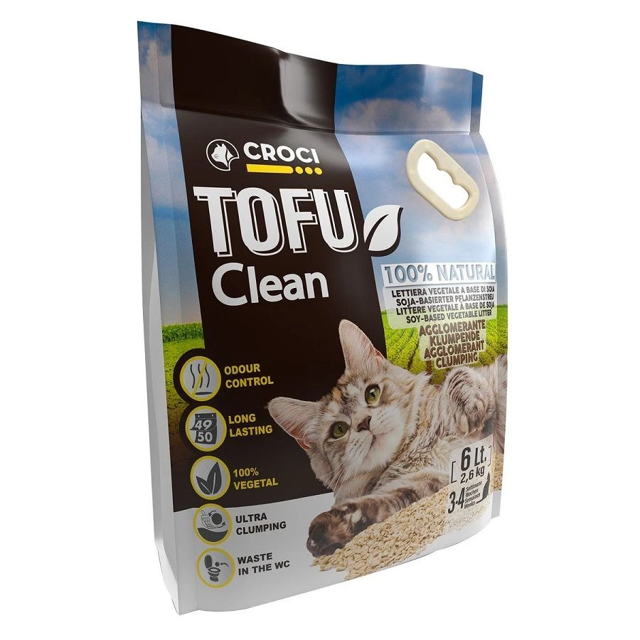 Croci Litière Tofu Clean Chat 6 L