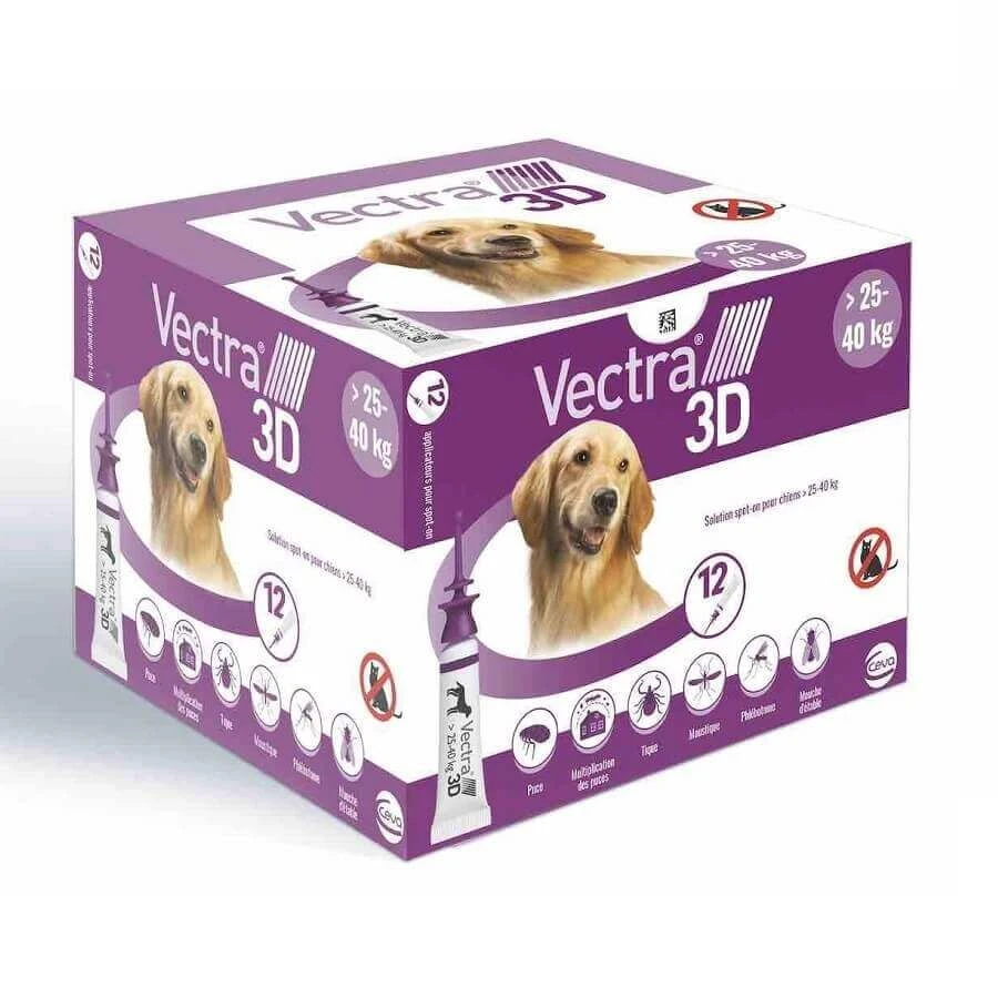 Vectra 3D Chien 25 Ă 40 Kg 12 Pipettes