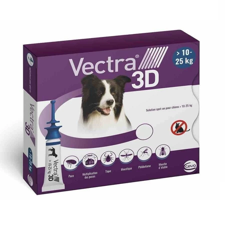 Vectra 3D Chien 10 à 25 Kg 3 Pipettes – Image 2