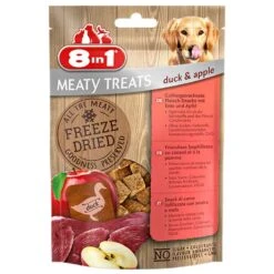 8in1 Freeze Dried Meaty Treats Au Canard Et Aux Pommes Pour Chien 50 G