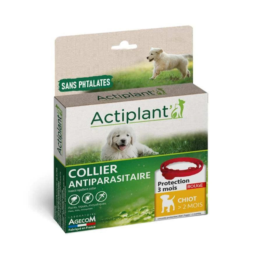 Actiplant Collier Antiparasitaire Rouge Chiot – Image 2