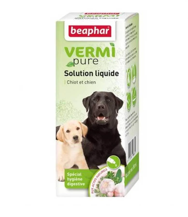 Beaphar Vermipure Pour Chiot Et Petit Chien -15 Kg 50 Ml