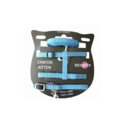Bobby Collier + Harnais + Laisse Safe Bleu Pour Chaton