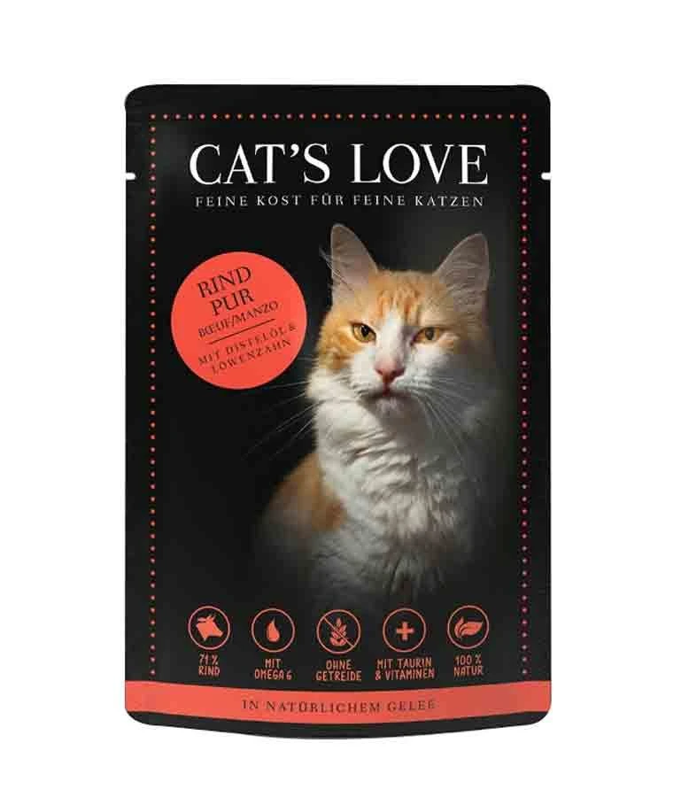 Cat's Love Classic Boeuf Sans Céréales Et Sans Gluten 12 X 85 G