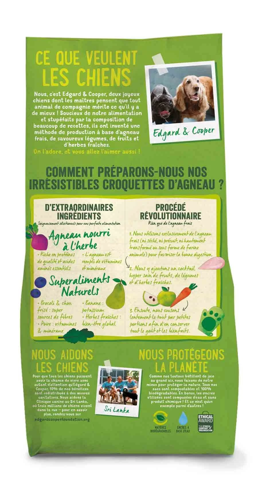 Edgard & Cooper Agneau Frais Sans Céréales Chien Adulte 7 Kg – Image 2