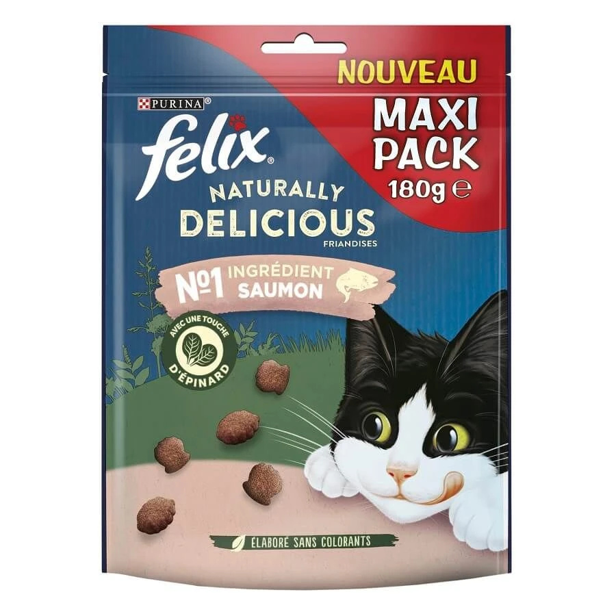 Felix Naturally Delicious Saumon Epinard Chat 180 G – Image 2