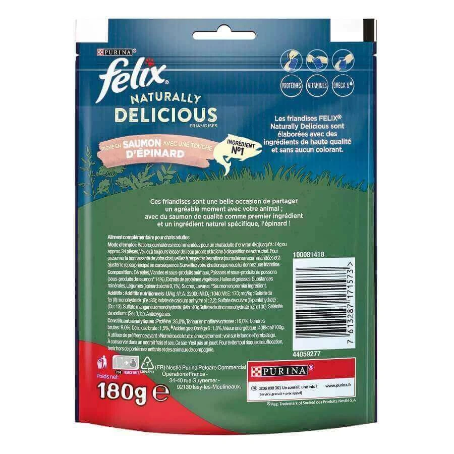 Felix Naturally Delicious Saumon Epinard Chat 180 G – Image 3