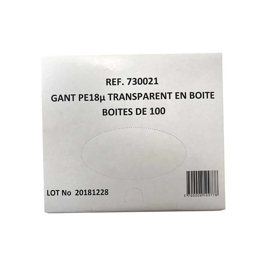 Materiel Gant Polyéthylène Transparent Boite De 100 – Image 3