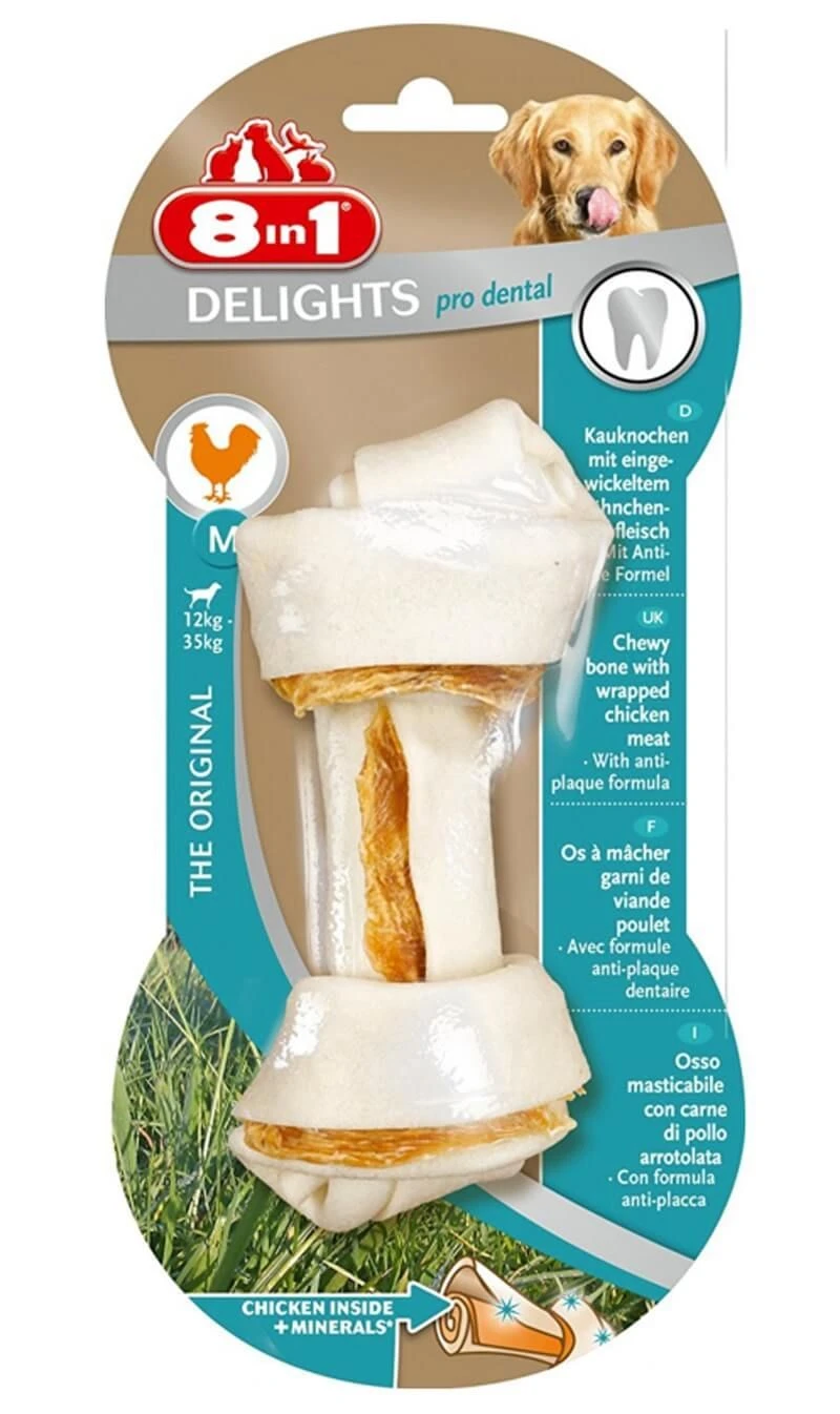 8in1 Delights Pro Dental Bone Pour Chien M