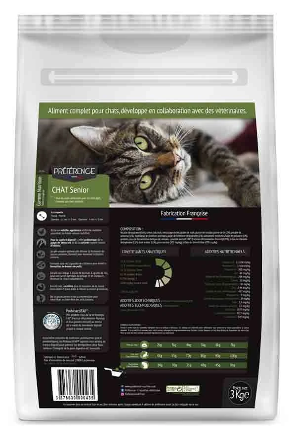 Préférence Croquettes Chat Senior 3 Kg – Image 3