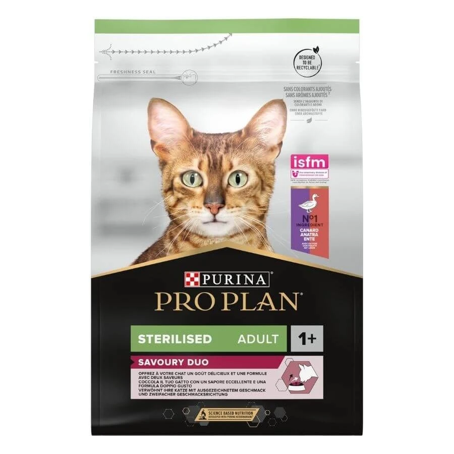 Purina Proplan Optisavour Chat Adult Sterilised Canard Et Foie 3 Kg – Image 4