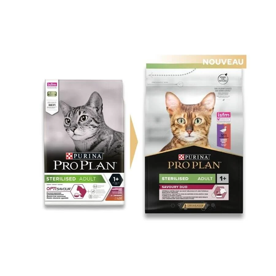 Purina Proplan Optisavour Chat Adult Sterilised Canard Et Foie 3 Kg – Image 2
