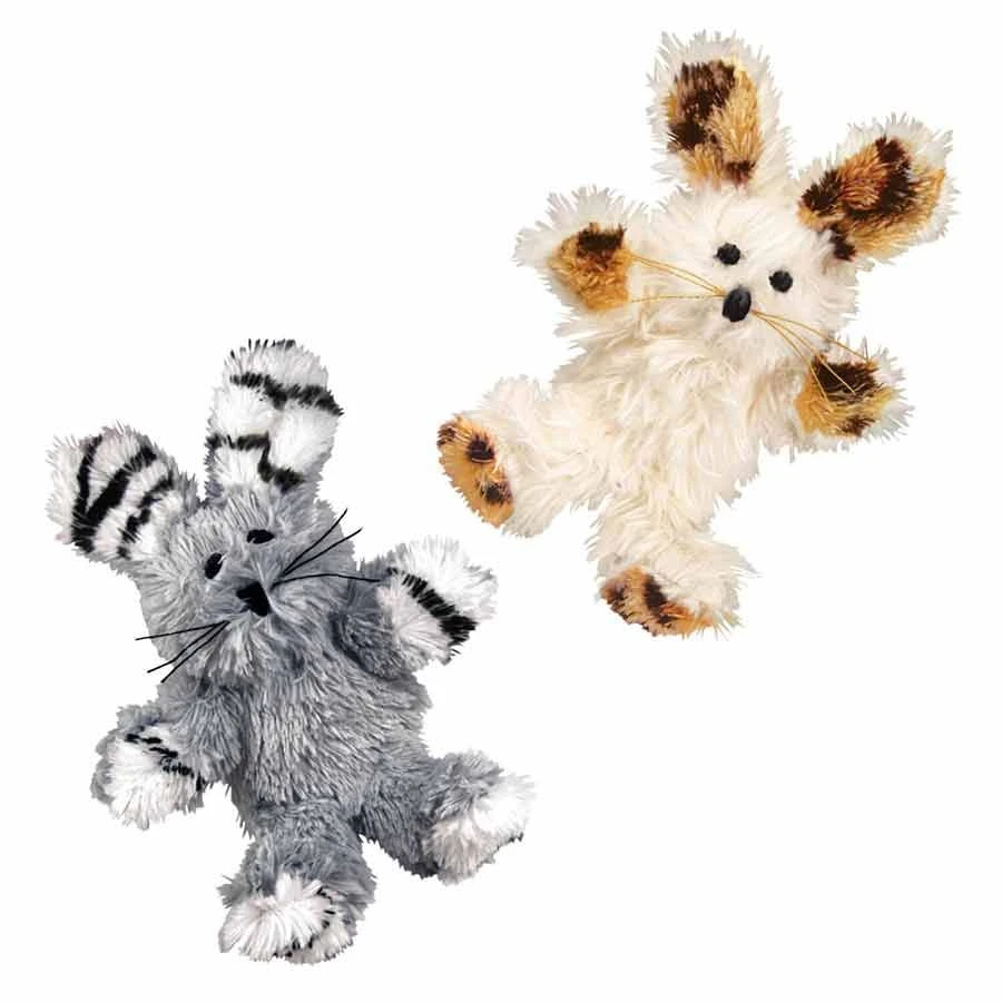 KONG Softies Fuzzy Bunny Petite Peluche Herbe Ă Chat